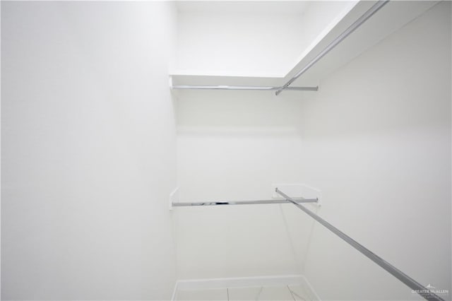 view of walk in closet