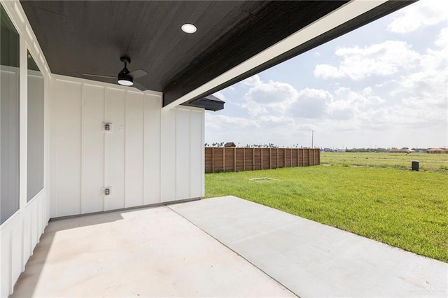 1027 Broken Arrow Dr, Alamo, TX 78516 - view of patio featuring a ceiling fan