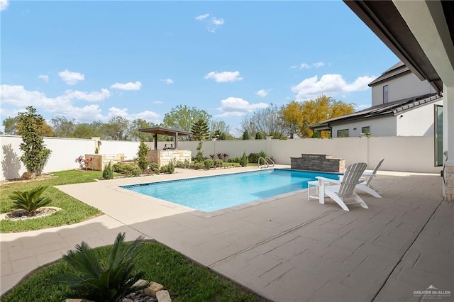 8101 N 5th St, Mcallen, TX 78504 - view of pool featuring a patio, a fenced backyard, and a fenced in pool