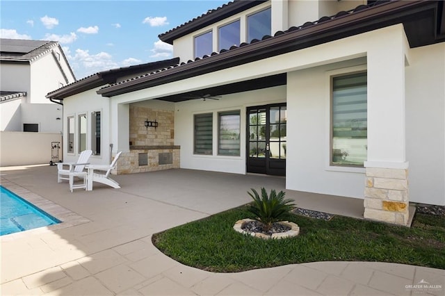 8101 N 5th St, Mcallen, TX 78504 - exterior space featuring ceiling fan and an outdoor pool