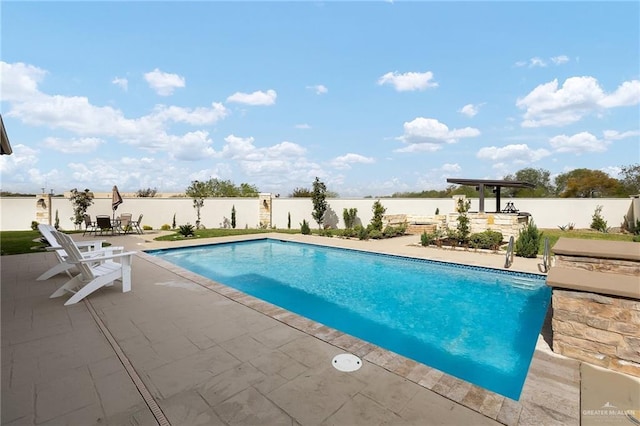 8101 N 5th St, Mcallen, TX 78504 - view of pool featuring a fenced in pool, a fenced backyard, and a patio