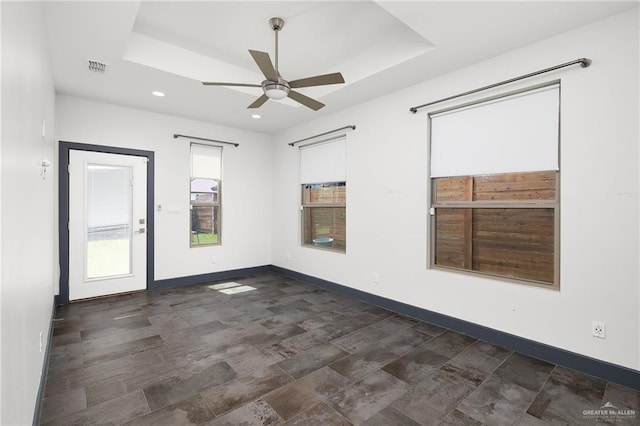 1817 Incarnate Word Ave, Mcallen, TX 78504 - spare room with ceiling fan, recessed lighting, and a raised ceiling