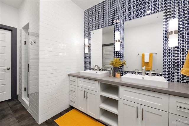 1817 Incarnate Word Ave, Mcallen, TX 78504 - full bath with tile walls, double vanity, and a stall shower