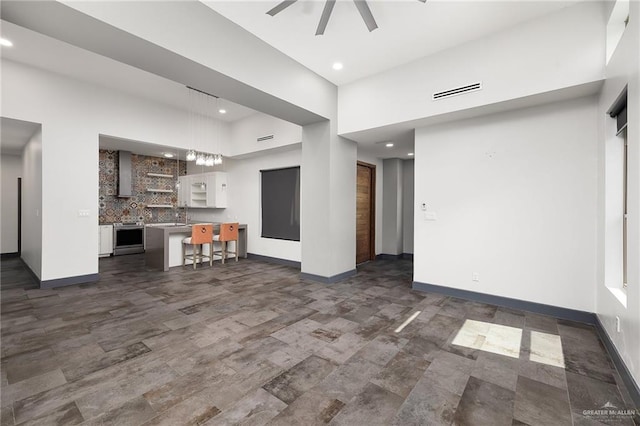 1817 Incarnate Word Ave, Mcallen, TX 78504 - unfurnished living room with recessed lighting and ceiling fan