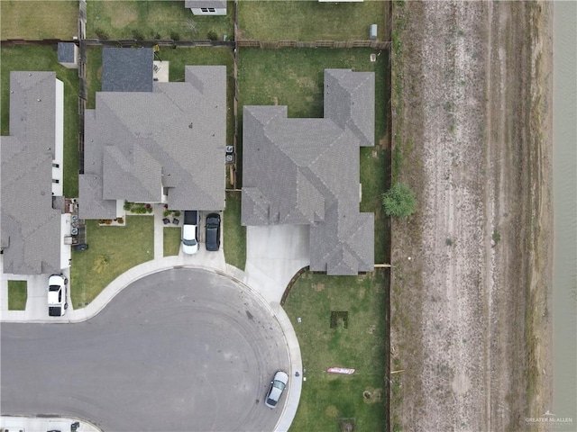 aerial view with a residential view