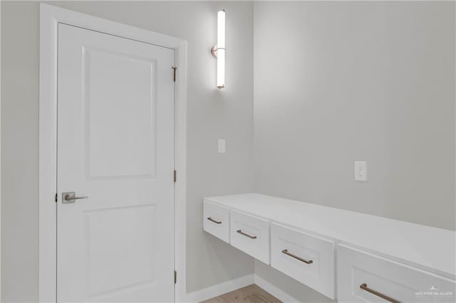 mudroom with baseboards