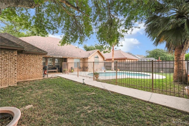 3704 San Gerardo St, Mission, TX 78572 - view of yard featuring a fenced in pool, a patio, and a fenced backyard