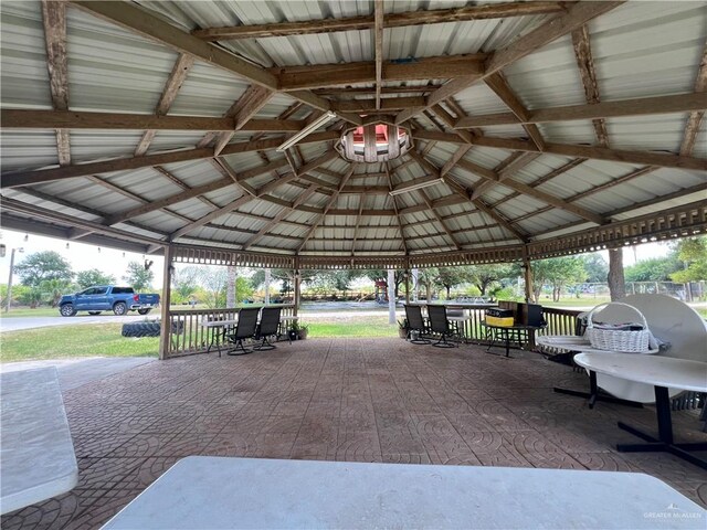 interior space featuring a gazebo