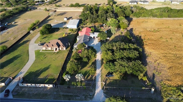 bird's eye view featuring a rural view