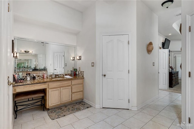 5512 Autumn Mist Ln, Brownsville, TX 78526 - full bathroom featuring vanity and tile patterned floors