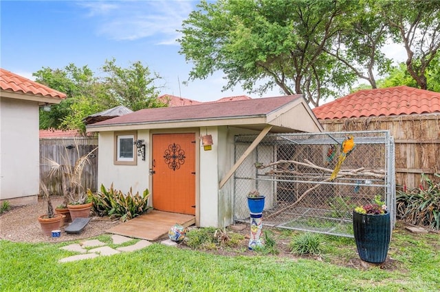 5512 Autumn Mist Ln, Brownsville, TX 78526 - view of outdoor structure featuring a fenced backyard