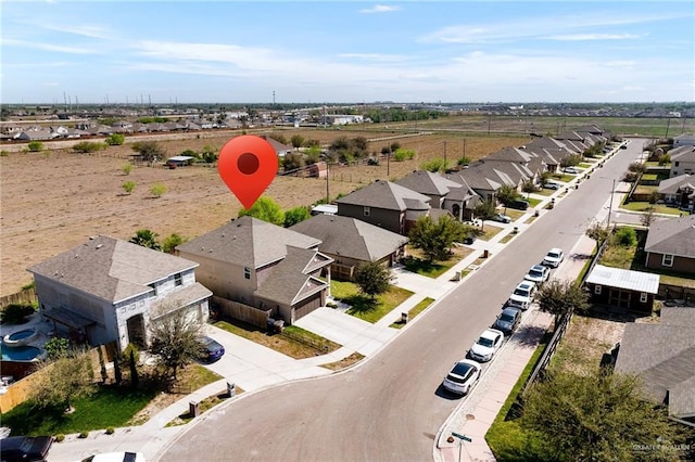 drone / aerial view featuring a residential view