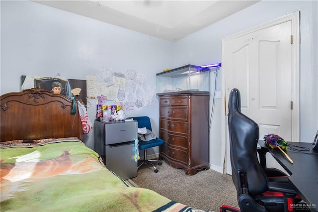 bedroom with carpet floors