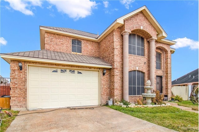 view of property featuring a garage