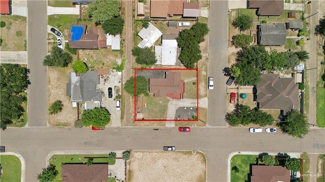 1301 Sonora St, Mission, TX 78572 - aerial view of residential area with property parcel outlined