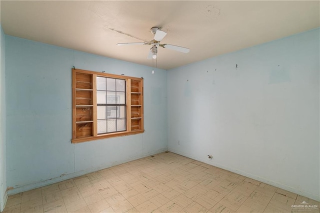 empty room with ceiling fan