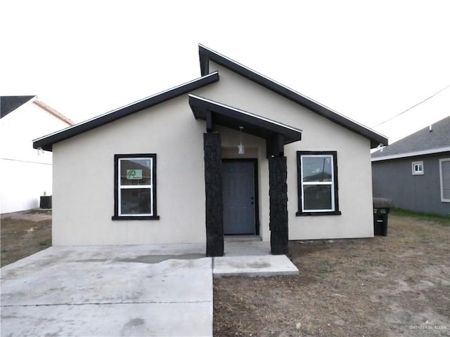 view of front of property featuring central AC