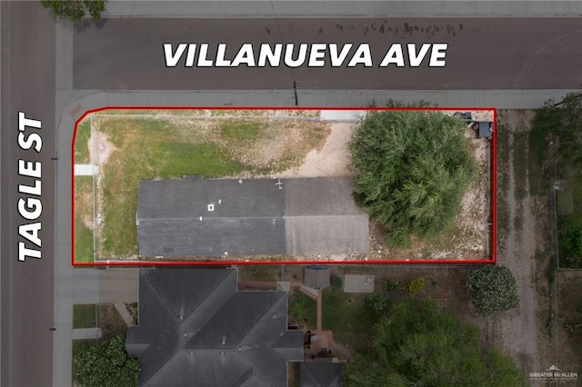 4122 Tagle St, Edinburg, TX 78541 - aerial view of property and surrounding area with property boundaries highlighted
