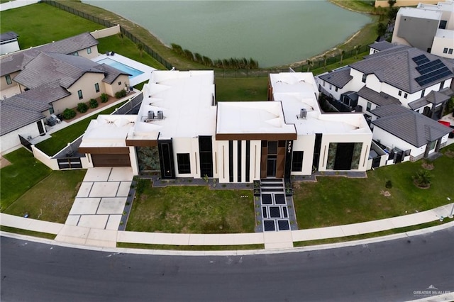 4704 Estancia Pkwy, Mcallen, TX 78504 - aerial perspective of suburban area featuring a large body of water