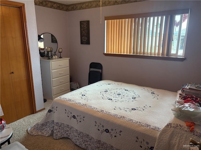 bedroom featuring carpet flooring