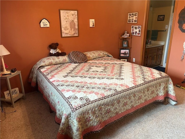 view of carpeted bedroom