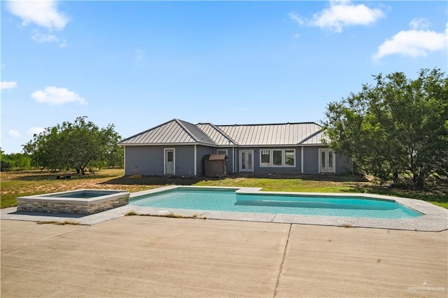 35206 Longhorn Dr, Linn, TX 78563 - outdoor pool featuring an in-ground hot tub and a patio