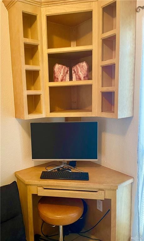 home office with built in desk