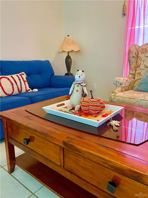 739 E Clam Cir Unit 739, Port Isabel, TX 78578 - living room with light tile patterned flooring