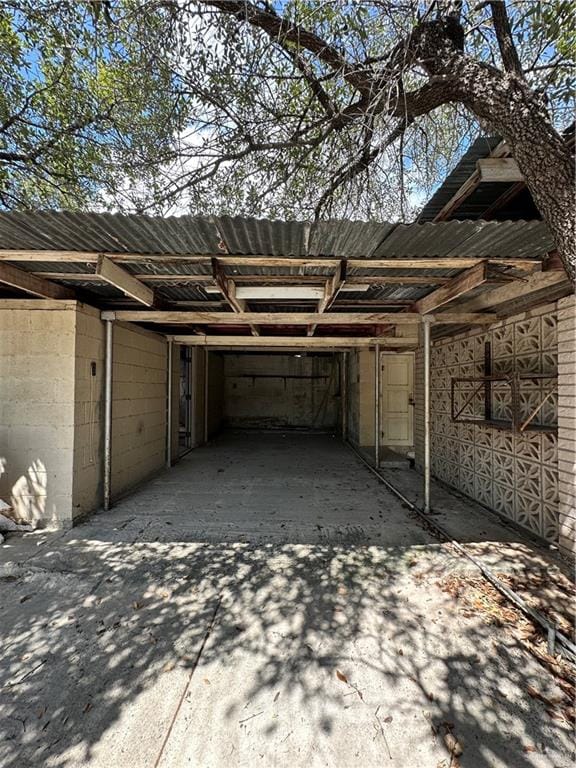 view of parking featuring a carport