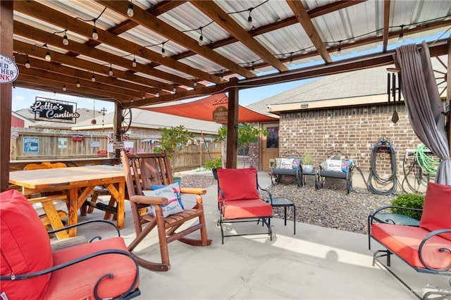 512 S Mina De Oro St, Mission, TX 78572 - view of patio featuring a pergola