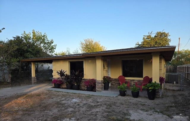 exterior space featuring a porch