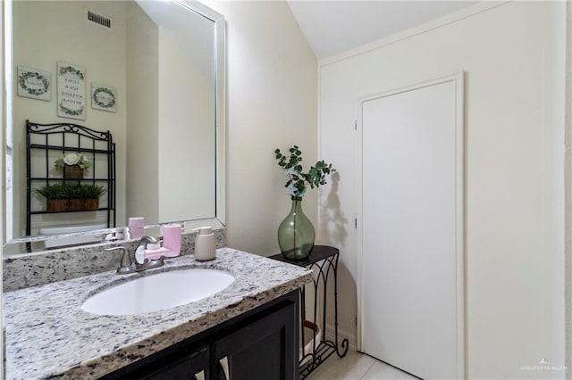 4805 Galilea St, Edinburg, TX 78542 - bathroom with vanity and tile patterned floors