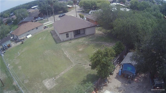 aerial view featuring a residential view