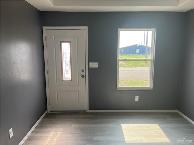 121 N Kentucky St, Mission, TX 78573 - entryway with wood finished floors and baseboards