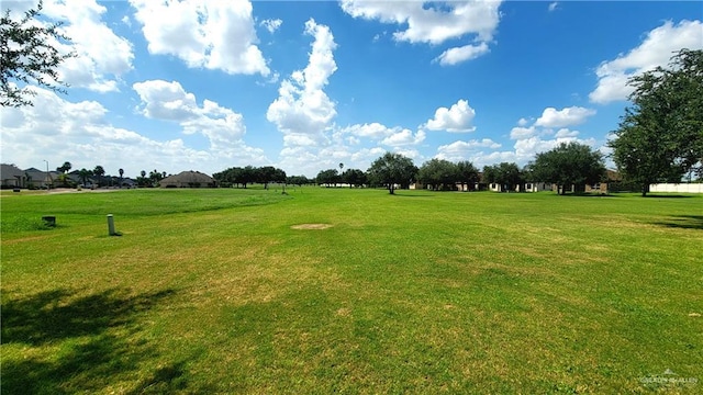 view of community featuring a yard