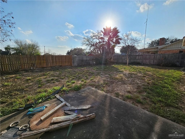 view of yard with a patio