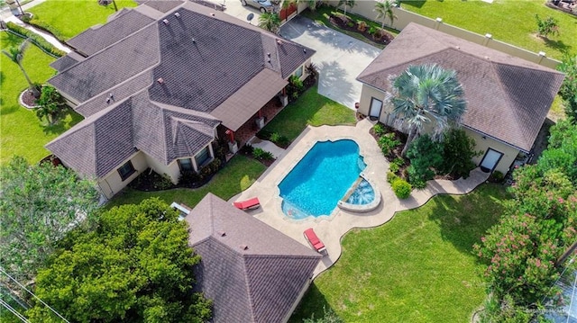 birds eye view of property