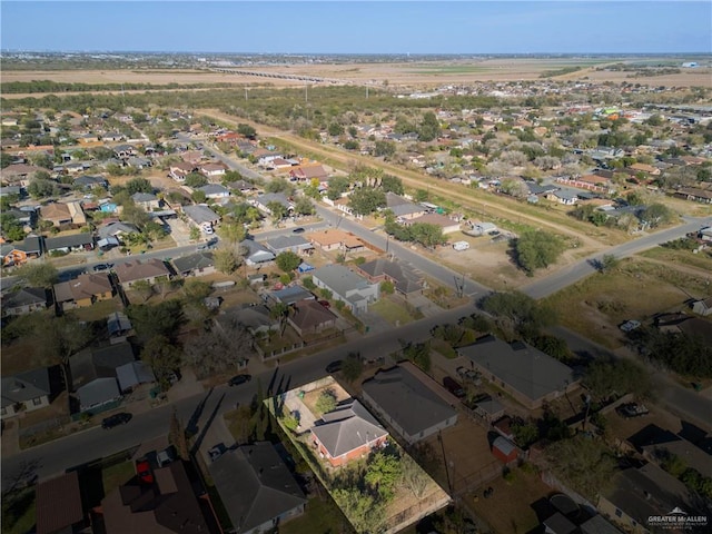 drone / aerial view with a residential view