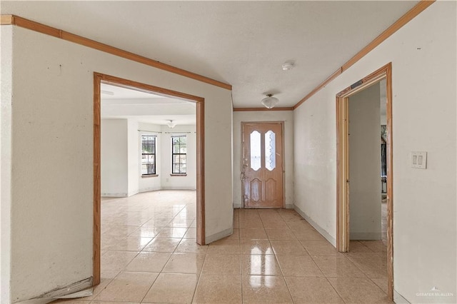 foyer with crown molding