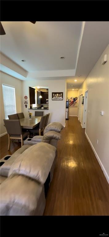 living room featuring hardwood / wood-style flooring