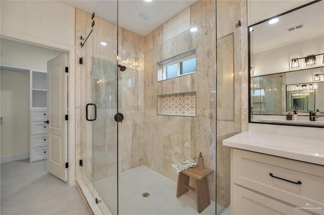 4012 Burr Dr, Edinburg, TX 78542 - bathroom with a shower stall and vanity