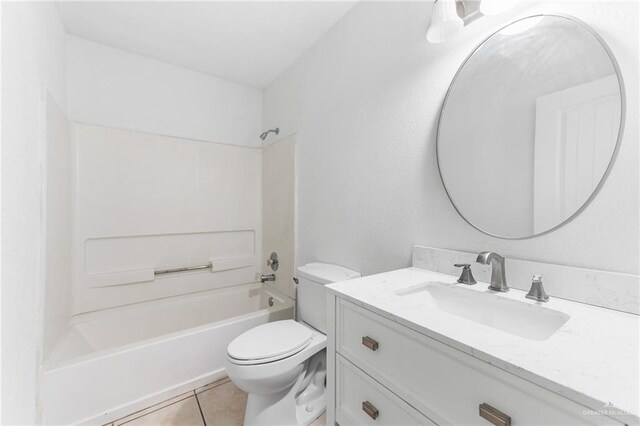 8907 Other, San Antonio, TX 78242 - bathroom with vanity, toilet, shower / washtub combination, and tile patterned floors