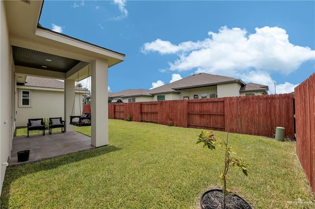 view of yard with a patio