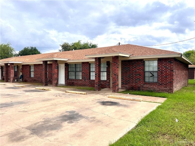 view of single story home