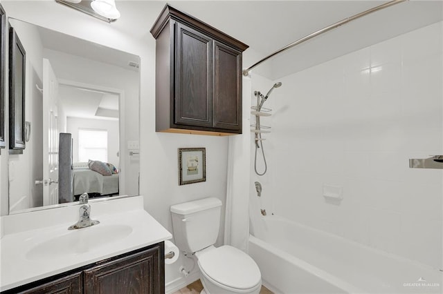 408 Bernal St, Edinburg, TX 78539 - ensuite bathroom with vanity, toilet, and shower / washtub combination