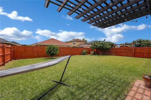 408 Bernal St, Edinburg, TX 78539 - view of yard featuring a pergola