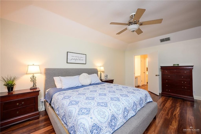 2405 E Lazy Lake Dr, Harlingen, TX 78550 - bedroom with wood finished floors, a ceiling fan, and baseboards