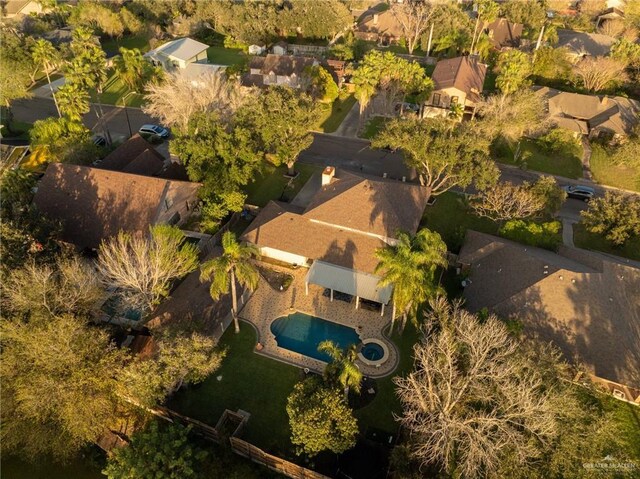 2405 E Lazy Lake Dr, Harlingen, TX 78550 - aerial view of property's location with a pool and nearby suburban area