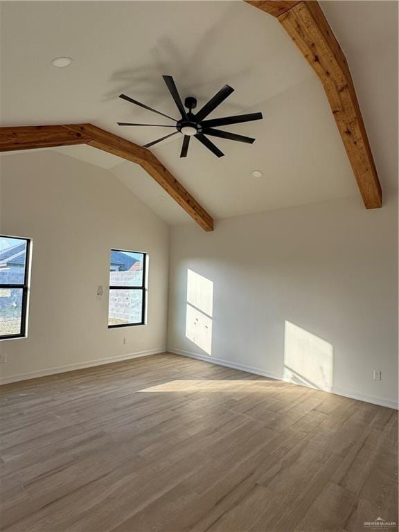 unfurnished living room with ceiling fan, a healthy amount of sunlight, and light hardwood / wood-style flooring