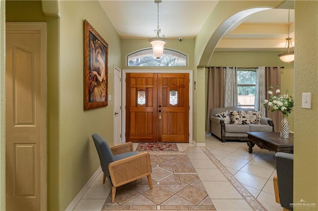 view of tiled entryway